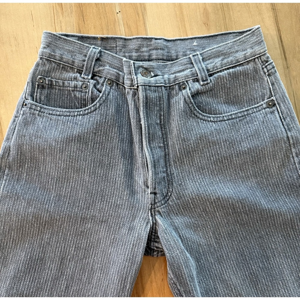 Vintage Levis 701 Womens Student Fit Charcoal Textured Tag 28x34 Actual 26x27 - Picture 3 of 15